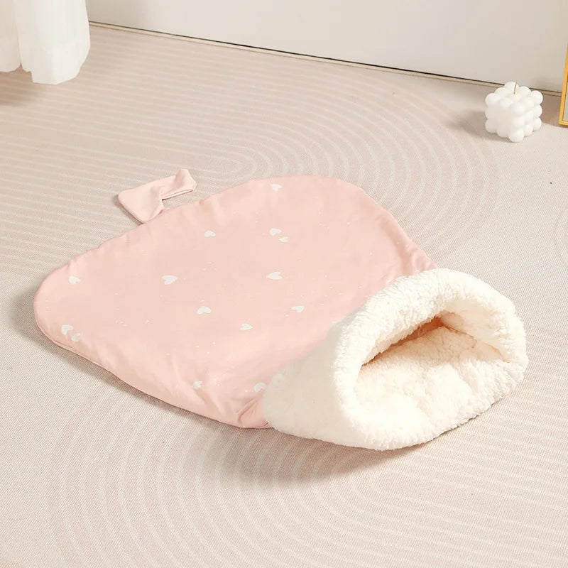 Cat Sleeping Pouch Soft Cuddly Fluffy Feel Thickened Pet Pocket – Cat Supplies