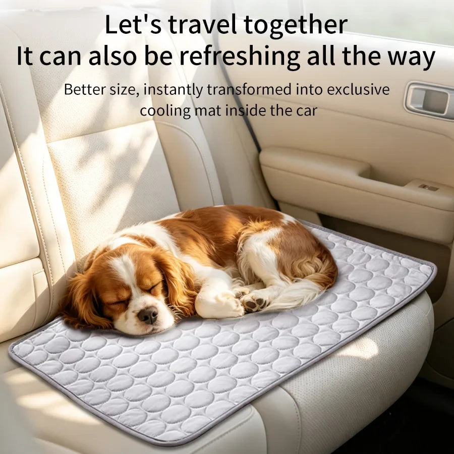 Summer Pet Cooling Pad Non-Toxic Ice Silk - MyPetDollar.com