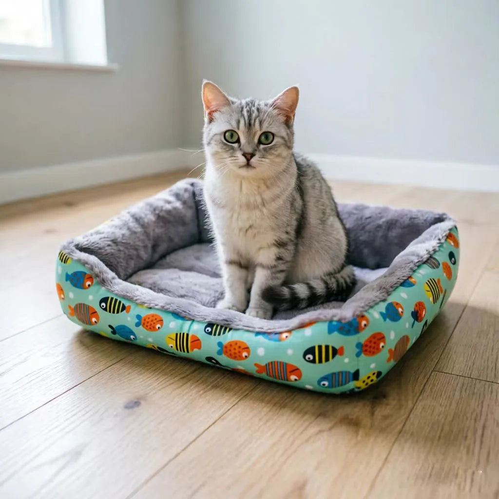 Pet Mattress Gray Soft Dog Bed Warm Sleeping - MyPetDollar.com