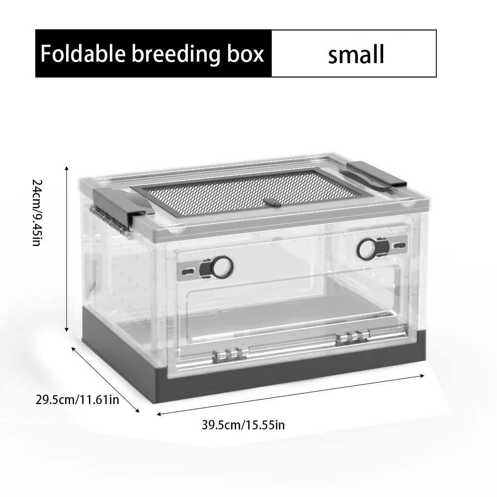 Foldable and Stackable Small Animal Terrarium – 3 Colors