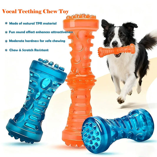 Squeaky Rubber Dog Chew Toy Bite Resistant - MyPetDollar.com