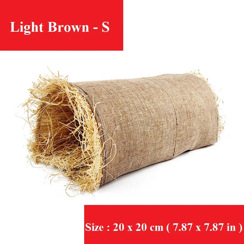 Foldable Small Pet Tunnel Hideout Cotton Linen Rabbit Guinea Pig – 9 Colors