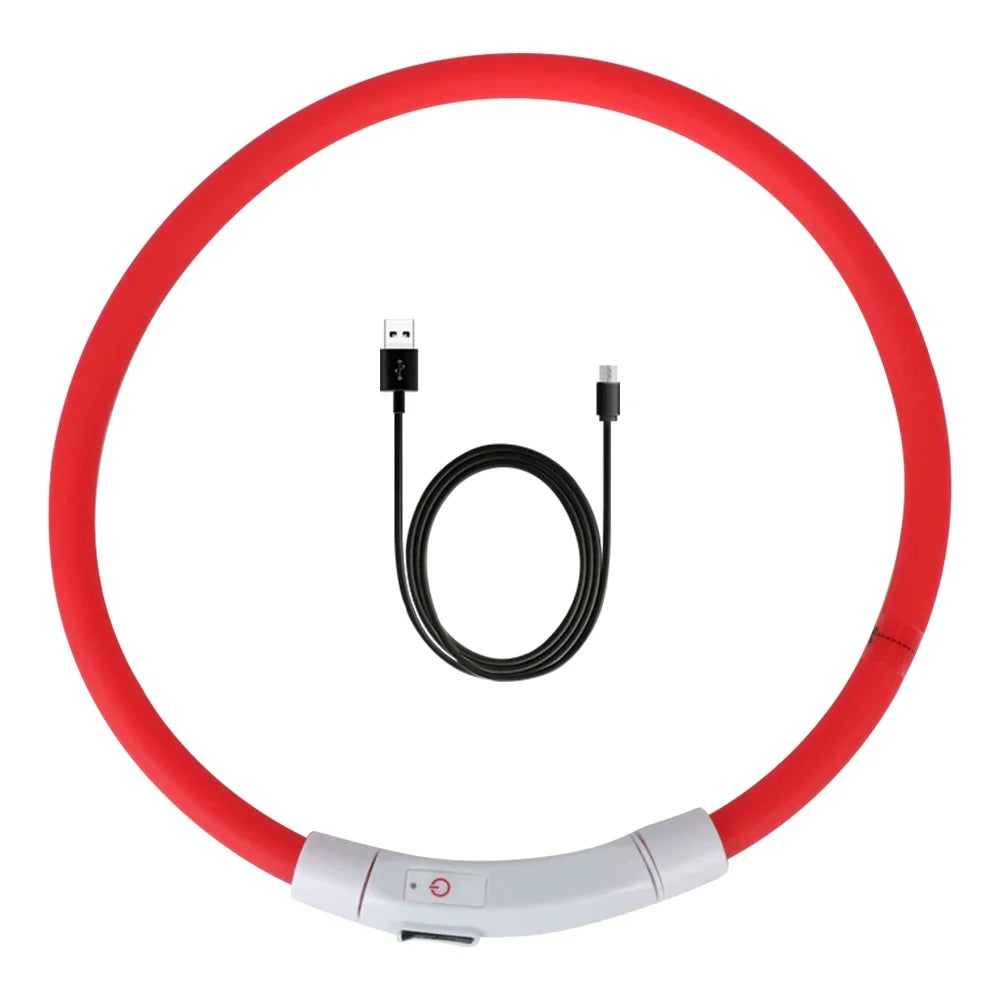 Dog Loss Prevention LED USB Collar – 8 Colors