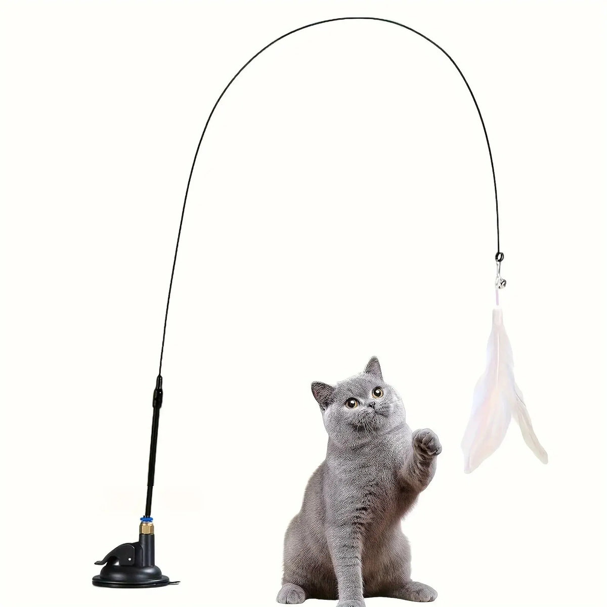Interactive Cat Teaser Wand with Bell & - MyPetDollar.com