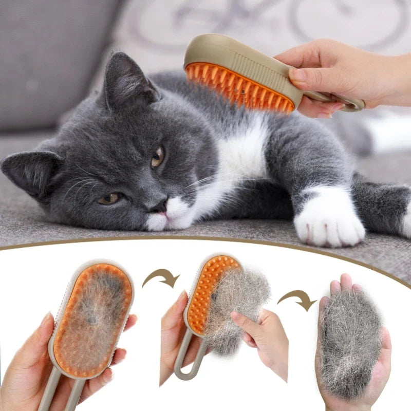 Cat Brush Hair Remover Cat Steam Brush - MyPetDollar.com