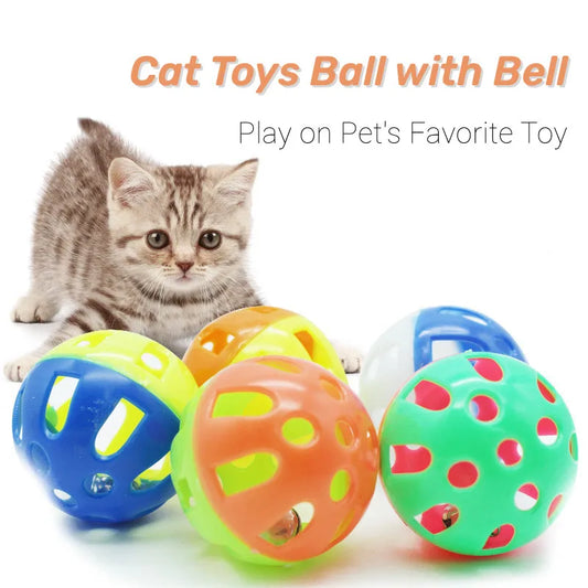 Ball With Bell Ring Toys For Cats Plastic - MyPetDollar.com