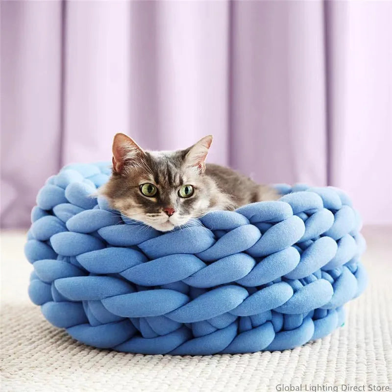 Handmade Knit Warm Soft Dog Cat Bed Mats Pet - MyPetDollar.com