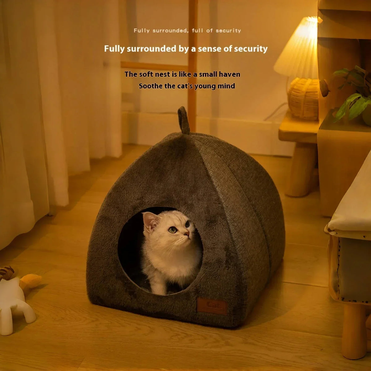 Triangle Cat Nest Closed Cat House Pet Nest - MyPetDollar.com