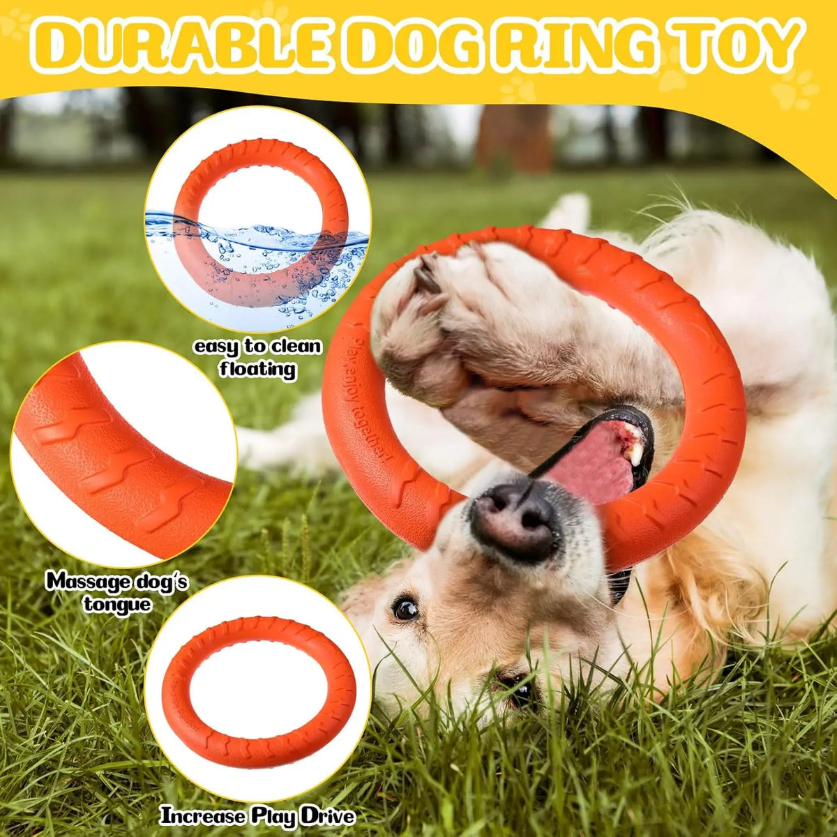 Durable Dog Flying Disc Chew Toy - Floating - MyPetDollar.com