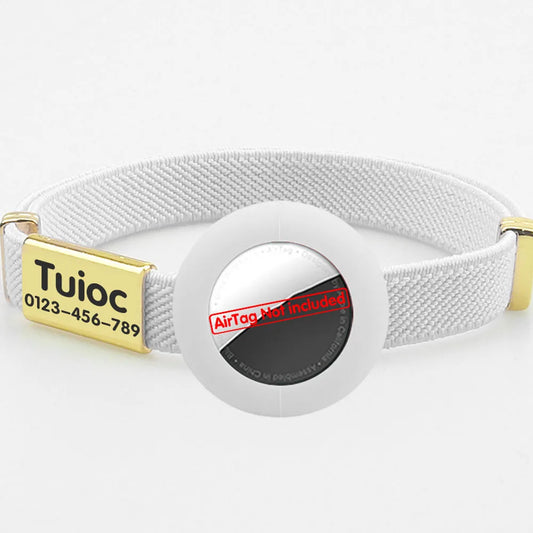 White Cat Collar Customized Name Tag Pet ID - MyPetDollar.com