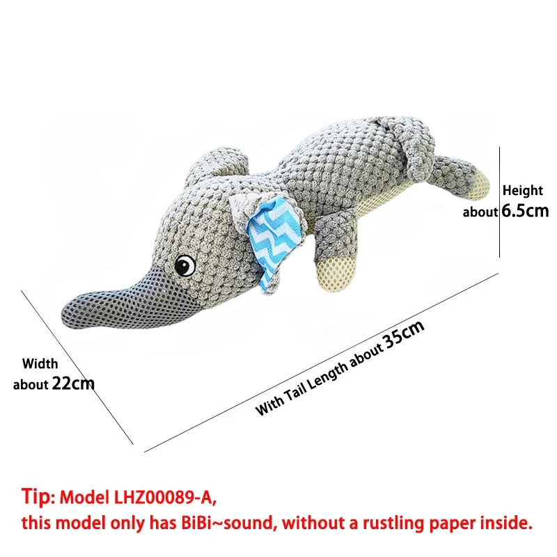 Dog & Cat Squeaky Plaything Animals Shape Pet Plush, Interactive