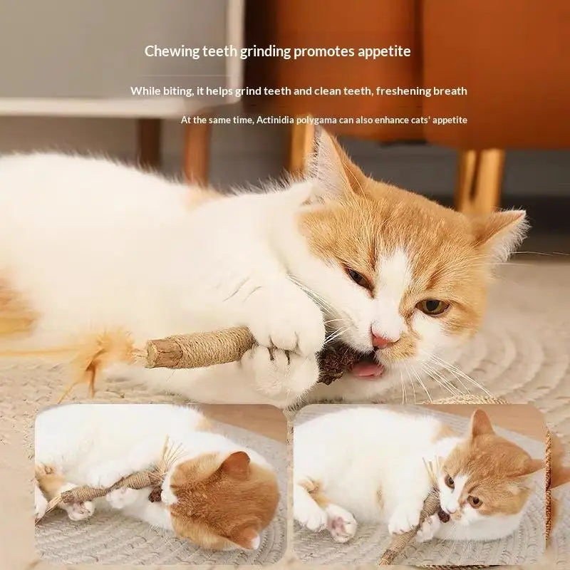 1/2PCS Cat Toys Made Of Wood Knotweed - MyPetDollar.com
