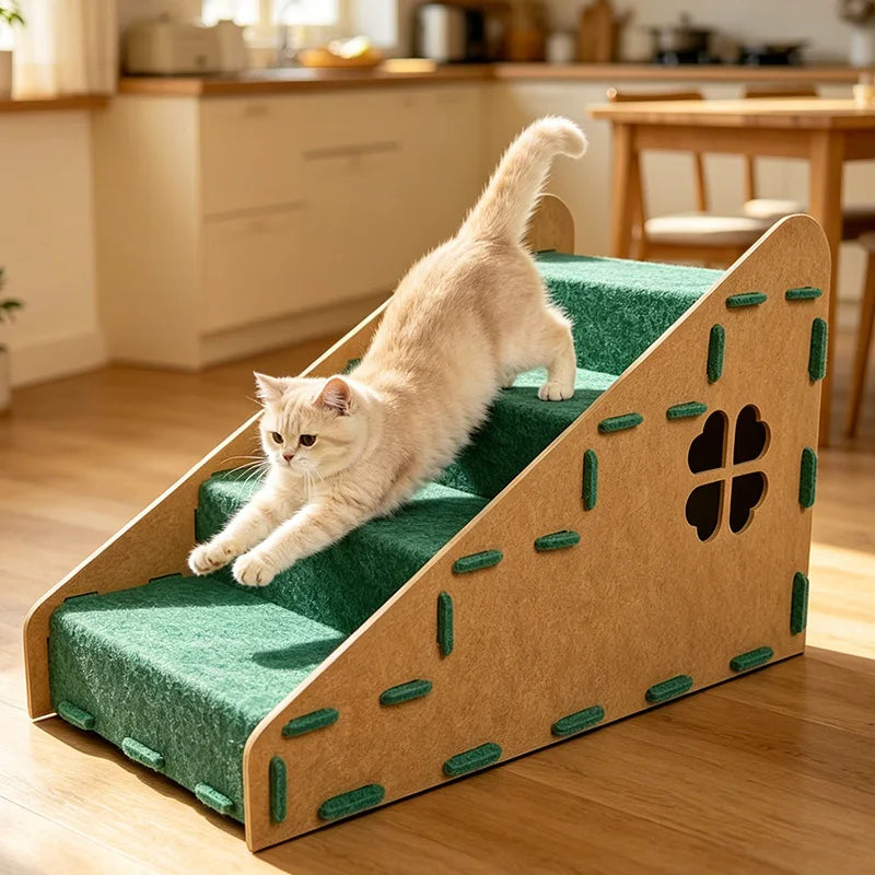 3-in-1 Cat Climbing Ladder with Nest and Scratching Post – 4 Colors