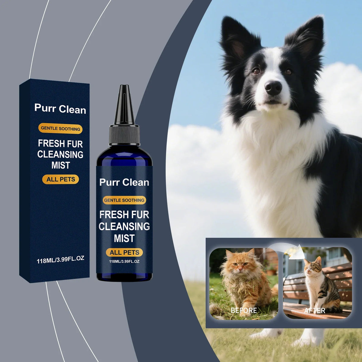 Pet Hair Cleaning Spray No Rinse Dry Shampoo - MyPetDollar.com