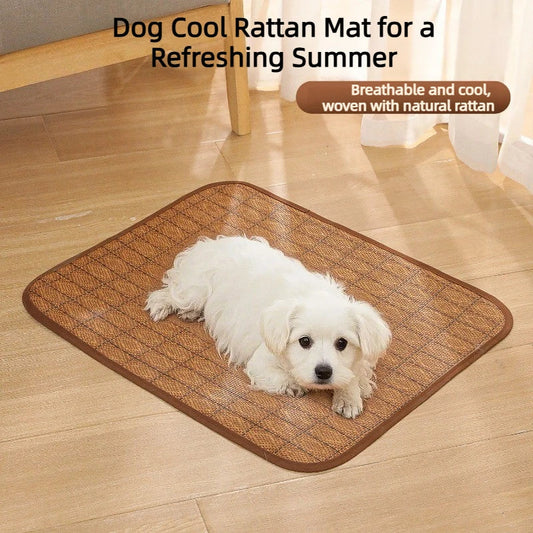 Dog Cooling Mat Summer Pet Cooling Rattan - MyPetDollar.com