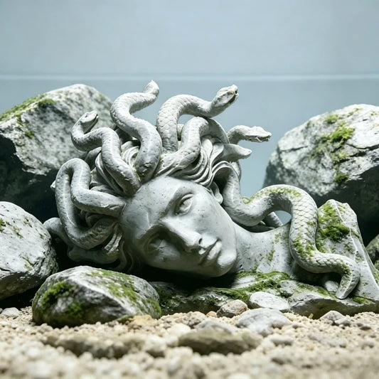 Medusa Gorgon Decor Aquarium Cave Shrimp House (multiple sizes & colors)
