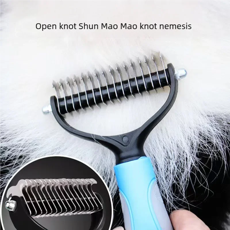 Double Sided Pet Deshedding Brush, Stainless - MyPetDollar.com