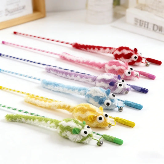 Plush Long Tail Mouse Bell Cat Teasing - MyPetDollar.com