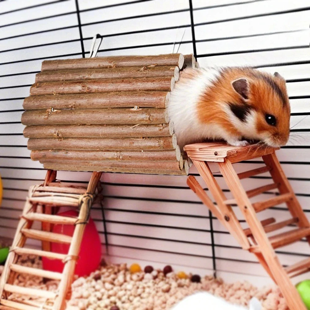 Hamster Wooden Hanging Tunnel with Hook or - MyPetDollar.com