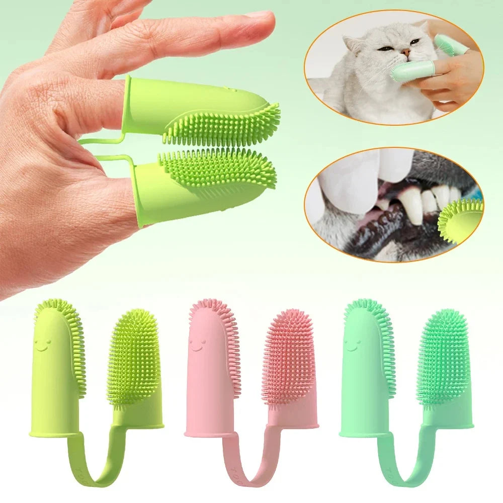 Dog Super Soft Double Finger Toothbrush Pet - MyPetDollar.com