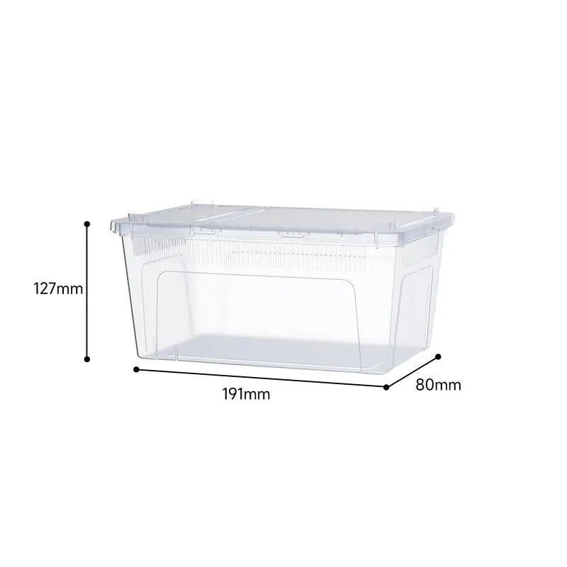 Clear Plastic Reptile Terrarium Ventilated Breeding Box – 6 Colors