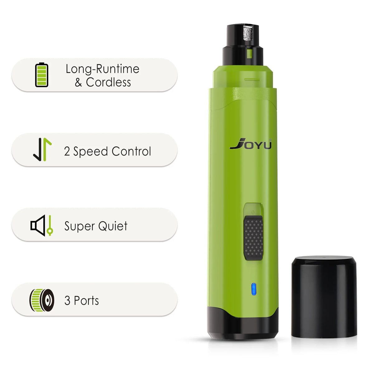 Rechargeable 2-Speed Dog Nail Grinder – 6 Colors