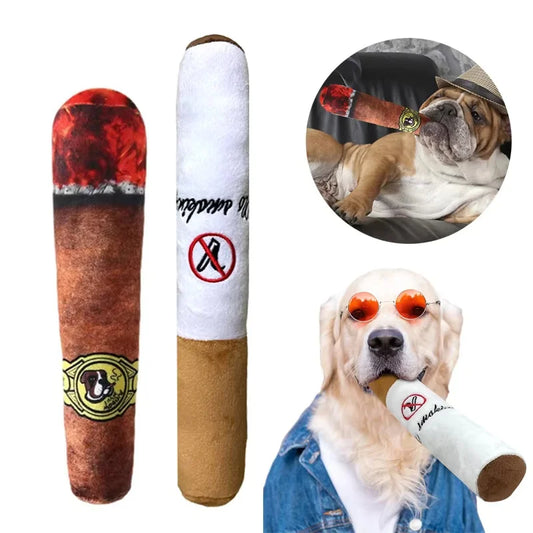 Pet Funny Toys Cigar Big Smoke Plush Sound - MyPetDollar.com