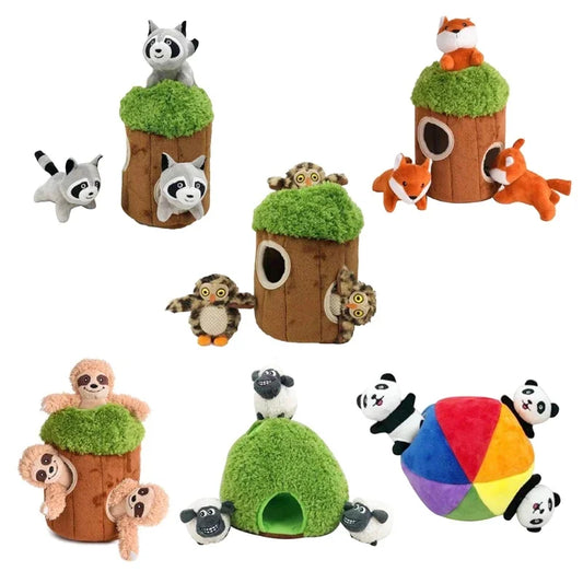 Dog Cat Set Fun Burrow Dog Toy Creaking Soft - MyPetDollar.com