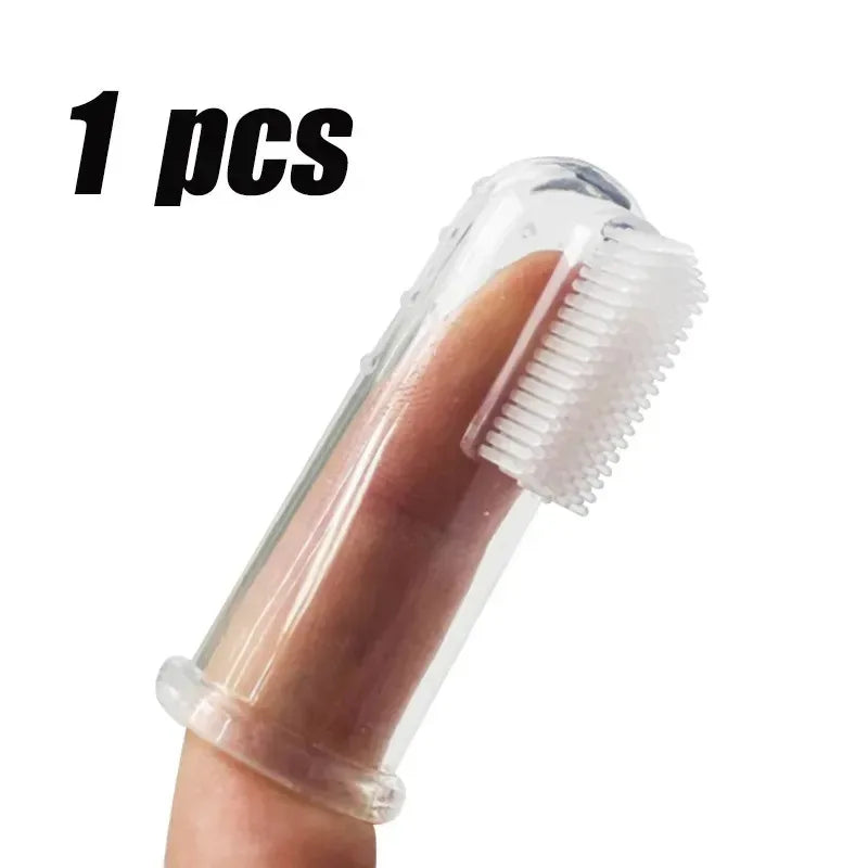 1/2/3Pcs Soft Pet Finger Toothbrush Teddy - MyPetDollar.com