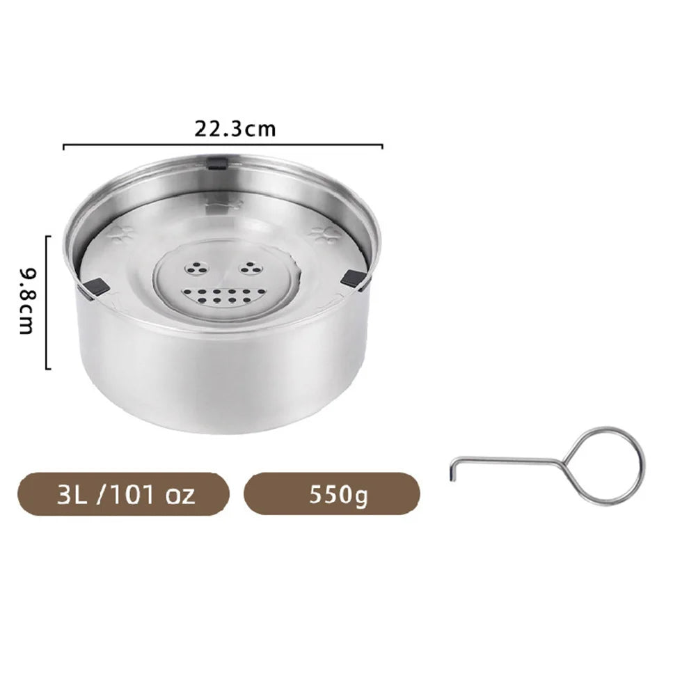 Stainless Steel Dog Floating Bowl No Spill Anti Splash Non – 3 Colors
