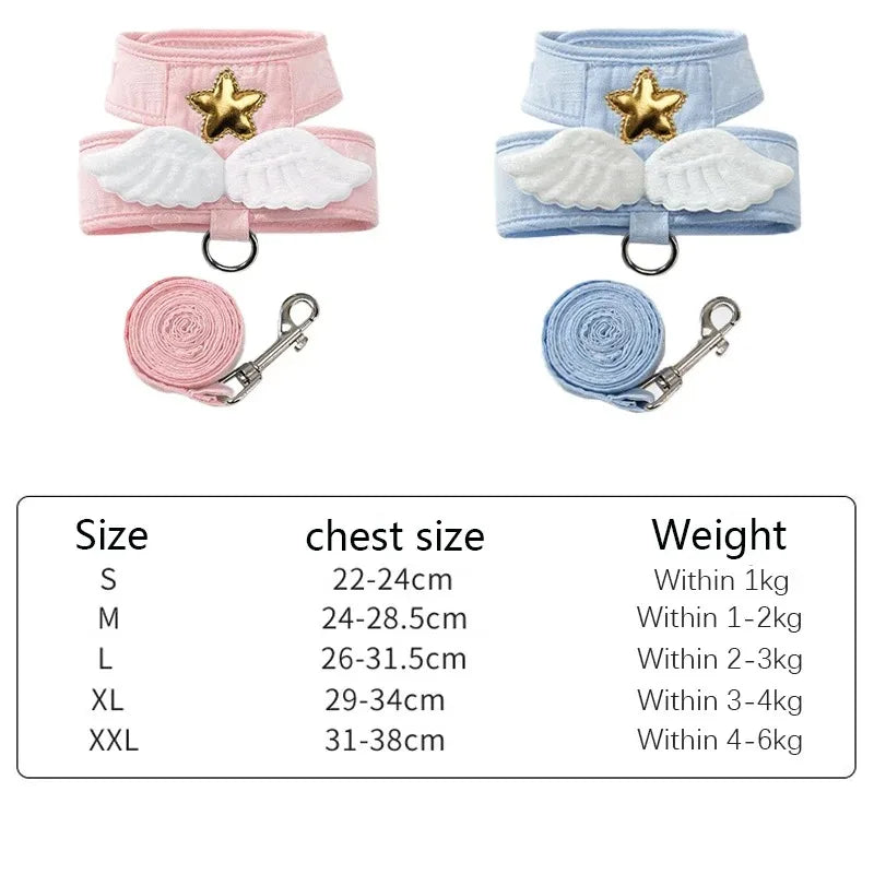 Pet Angel Wing Vest Harness with Leash - MyPetDollar.com