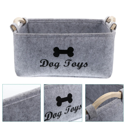 Dog Toy Basket Pet Storage Box Bin Organizer - MyPetDollar.com