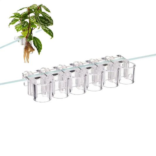 6Pcs Aquarium Plant Holder Clear Planting - MyPetDollar.com