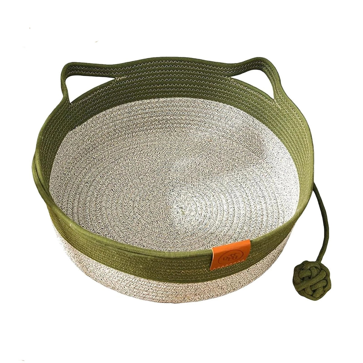 Cooling Japanese Cat Bed Round Hand Woven Rattan
