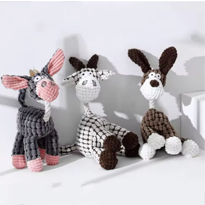 Dog Toys Puppy Squeaker Squeaky Plush Bone - MyPetDollar.com