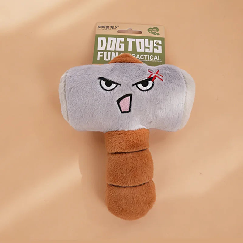 Interactive Funny Face Plush Dog Toy – 4 Colors