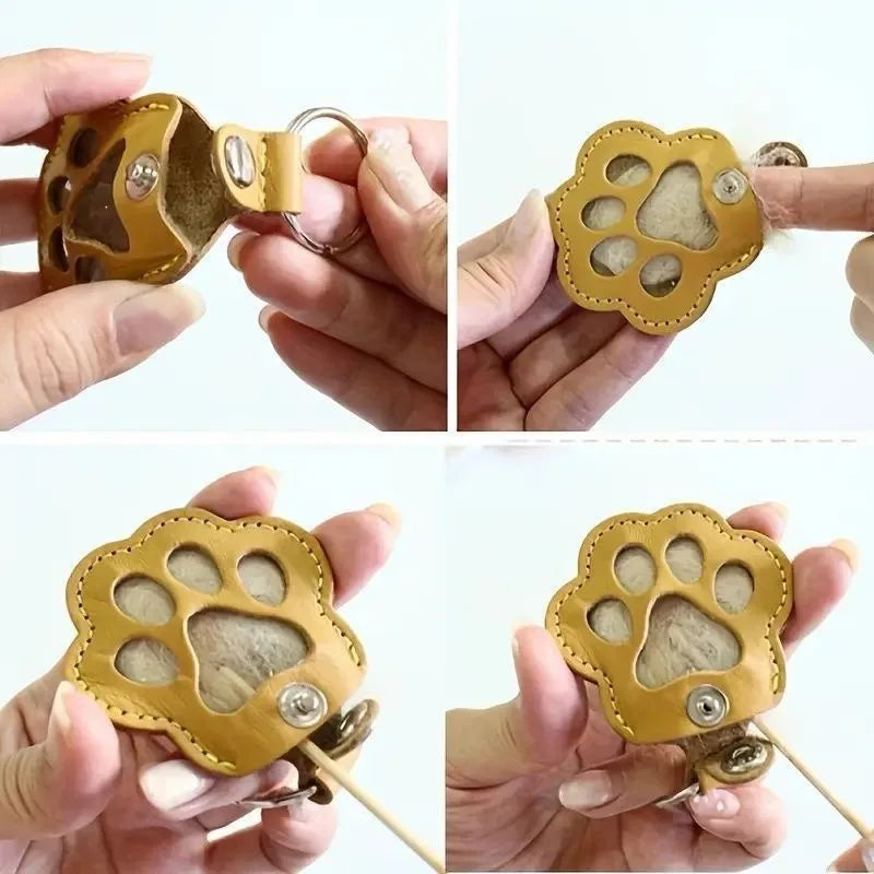 Dog Hair Collector Keychain Leather Pet - MyPetDollar.com